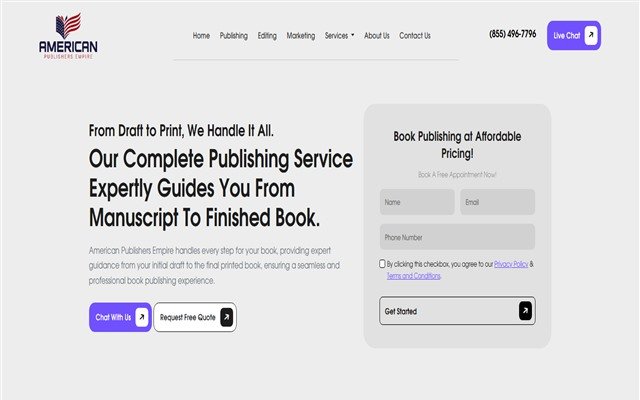 Website we built for American Publishers Empire