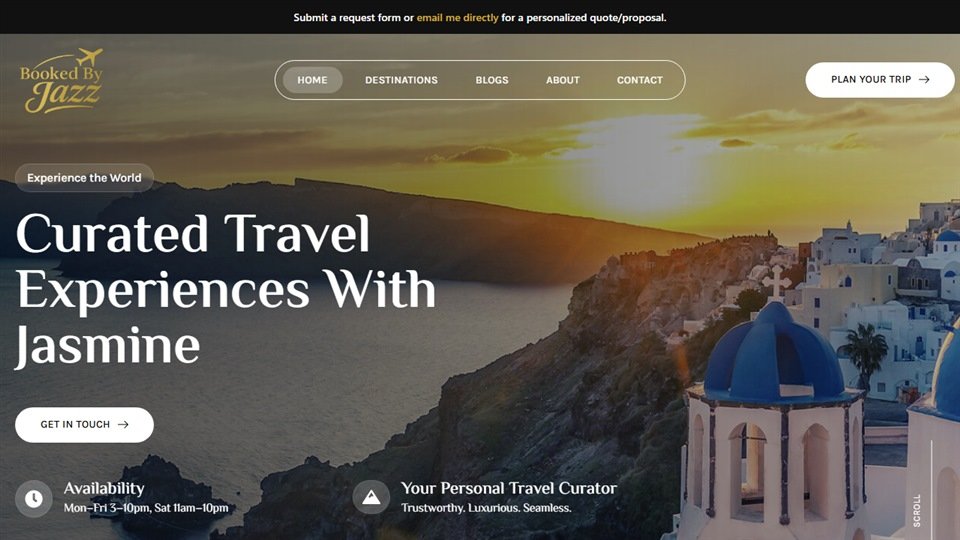 Travel tour booking website developed for Booked by Jazz