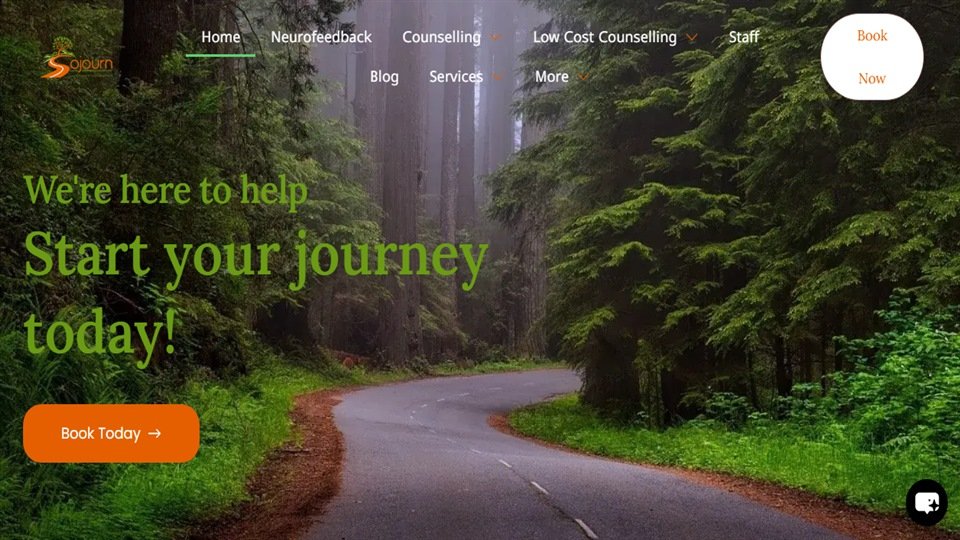 WordPress website built for Sojourn Counselling and Neurofeedback