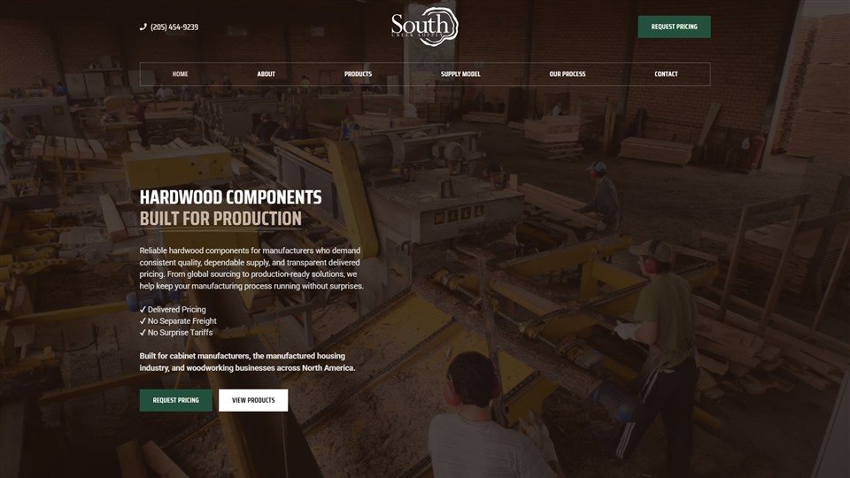 Website we built for southcreeksupply.com